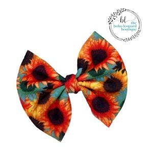 Baby Girl Sunflower Colorful Hair Bow